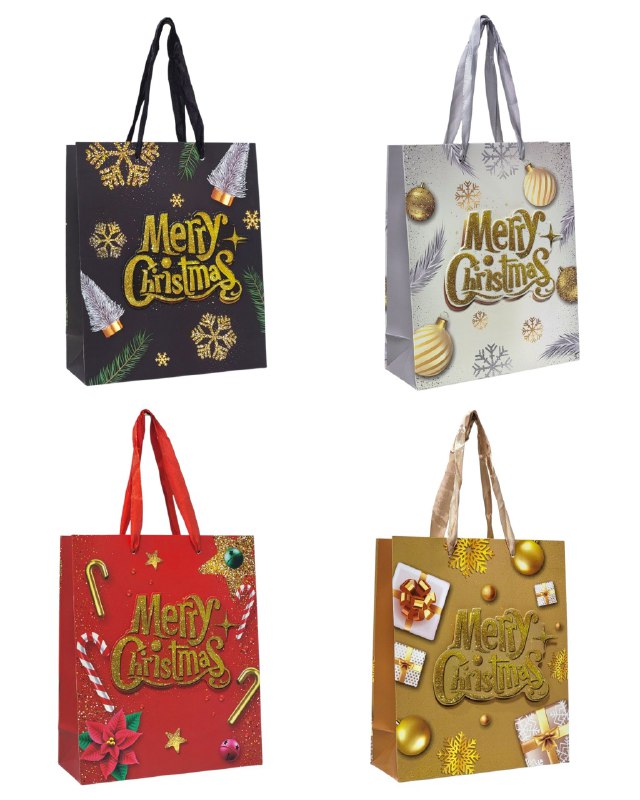 BOLSA DE REGALO NAVIDEÑA PEQUEÑA 19.5X23.5X8CM