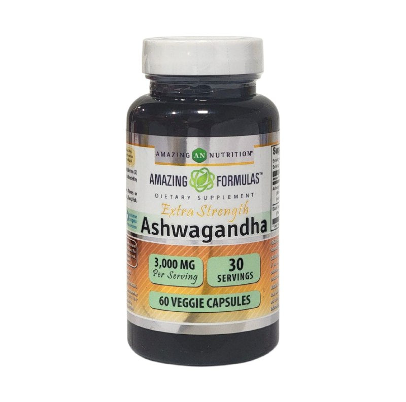 VITAMINAS EN CAPSULAS DE ASHWAGANDHA PARA POTENCIA FISICA Y MENTAL EXTRA AMAZING 60UND