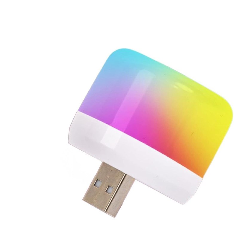 LUZ LED LAMPARA USB PORTATIL 5V 3W, LUCES DE COLORES NAVIDEÑOS DECORACION NAVIDAD 4X5CM