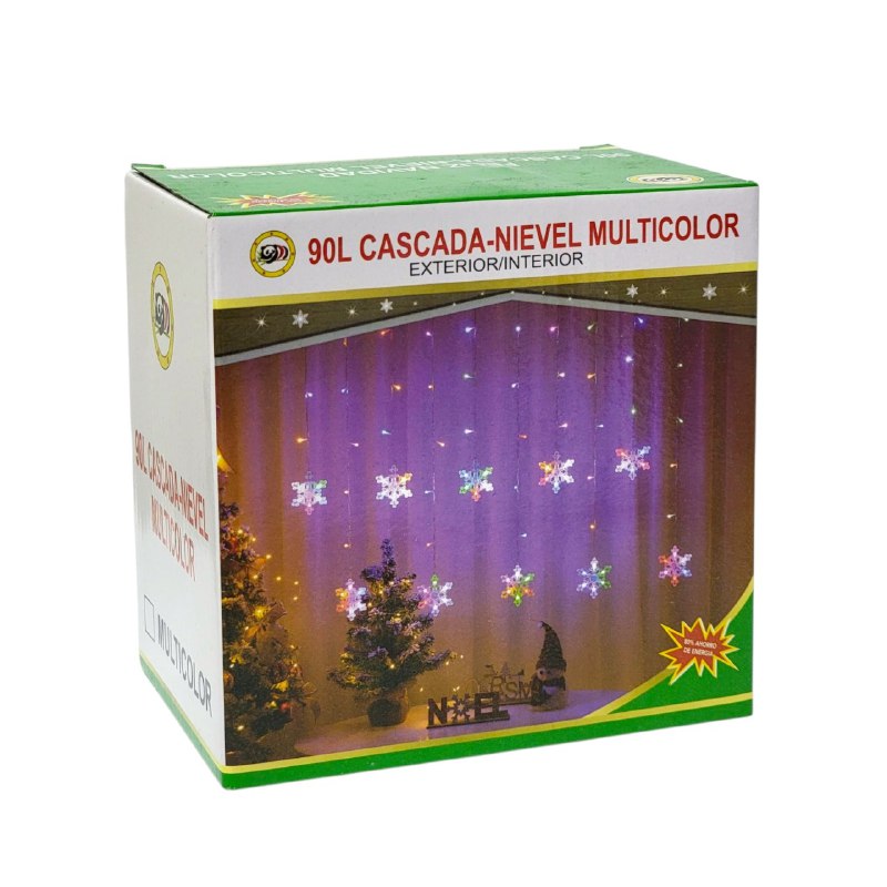 LUCES DECORATIVAS NAVIDEÑAS PARA INTERIORES O EXTERIORES DE COPO DE NIEVE MULTICOLOR 15X10X15CM