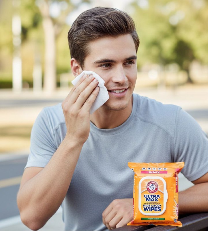 TOALLITAS HUMEDAS FACIALES CON BICARBONATO DE SODIO CON AROMA FRESCO ARM / HAMMER 30UND