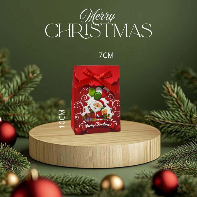 BOLSA DE REGALO NAVIDEÑA PEQUEÑA XXS 7CMX10CM, 15 ESTILOS