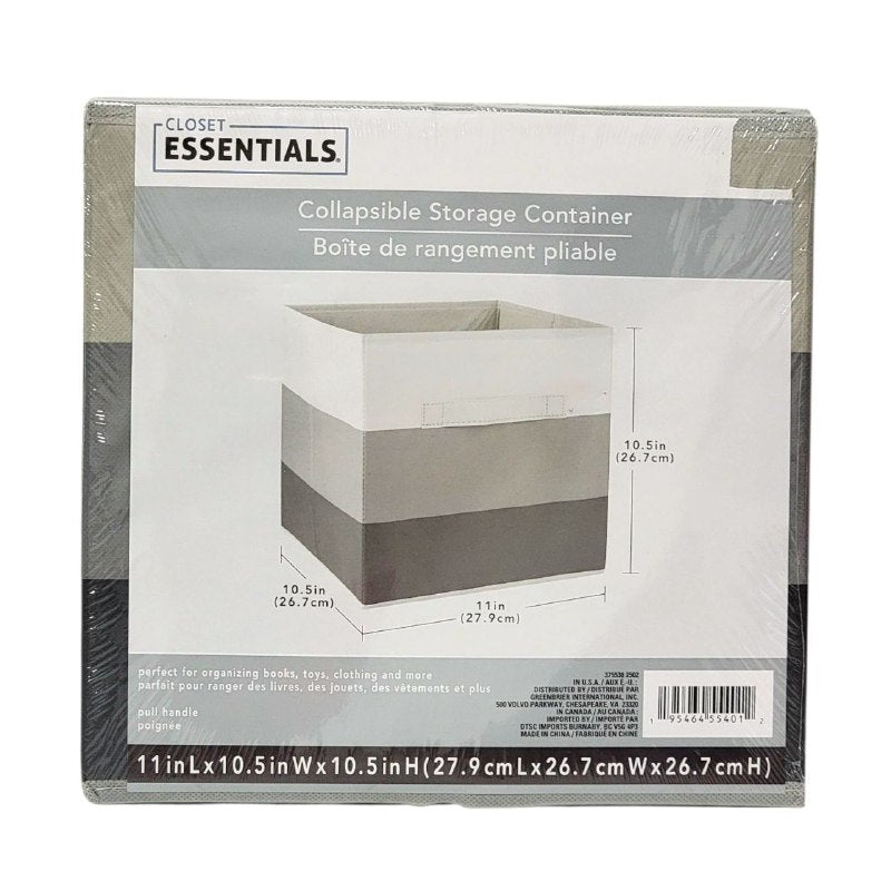 ORGANIZADOR CAJA DE ALMACENAMIENTO PLEGABLE, CESTA PARA LIBROS, JUGUETES, ROPA Y MAS CLOSET ESSENTIALS 27.9X26.7X26.7CM