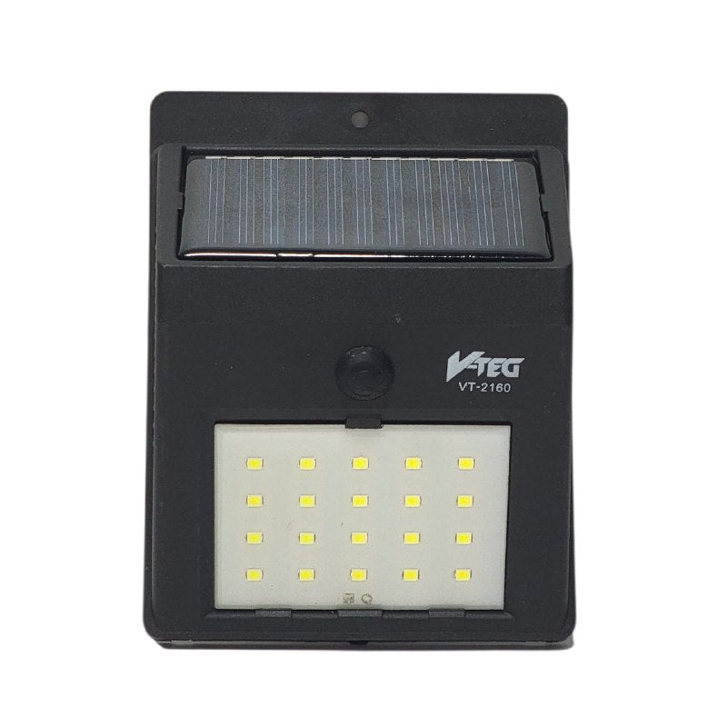 LUZ LED, LAMPARA SOLAR DE PARED BRILLANTE DE 600LM DE 20LED, BATERIA DE 400MHA V-TEG 9.4X12.5X4.7CM
