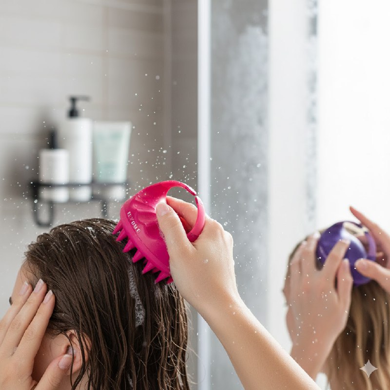 CEPILLO PARA EL CABELLO MASAJEADOR DEL CUERO CABELLUDO EN SET DE 2 PIEZAS UE HOME