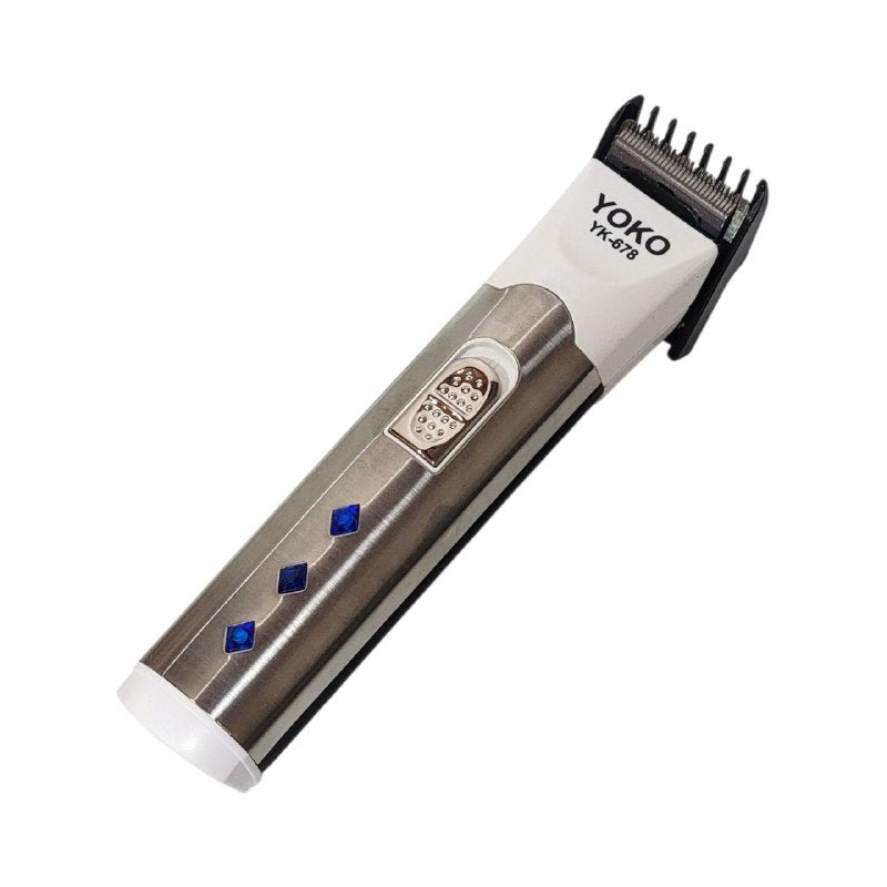 MAQUINA CORTADORA DE PELO PROFESIONAL RECARGABLE, CAMBIO FACIL DE LONGITUD, VARIOS ACCESORIOS, INTERRUPTOR PUILSADOR FACIL OPERACION YOKO YK-678