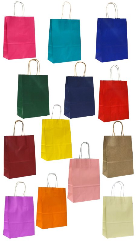 BOLSA DE REGALO PEQUEÑA 21X27X11 13 COLORES PAPEL CRAFT