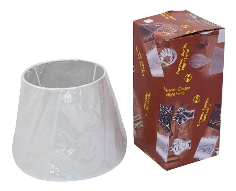 LAMPARA DE MESA ELECTRICA DE CERAMICA Y TELA ELEGANTE 53CMX32CM