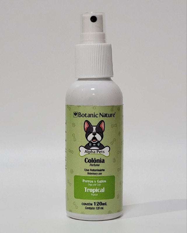 PERFUME PARA PERROS Y GATOS USO VETERINARIO AROMA TROPICAL BOTANIC NATURE ALPHA PETS 120ML