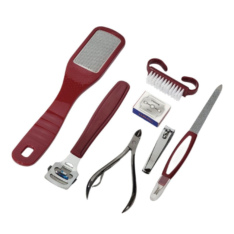 SET DE PEDICURA DE 7 PIEZAS PARA EL CUIDADO DE LAS UÑAS Y LOS PIES YARONG