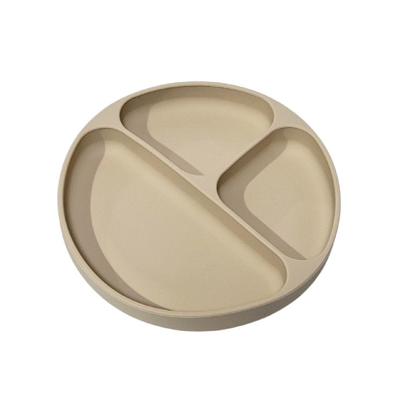 PLATO PARA BEBES CON DIVISIONES DE SILICONA PREMIUM BPA, NO TOXICO, BUENA ESTABILIDAD 5 COLORES