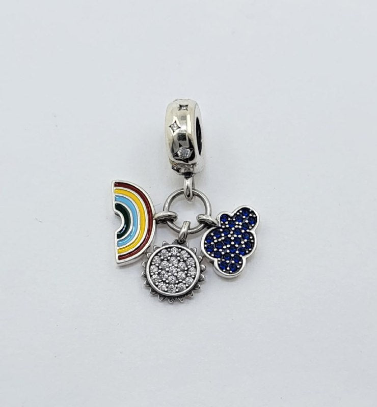 PCHARM4107 FORMA ARCOIRIS,SOL Y NUBE PANDORA PLATA 9.25