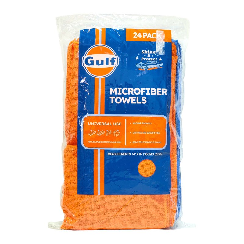 TRAPO DE MICROFIBRA MULTIUSOS EN PAQUETE DE 24 PIEZAS GULF 35X35CM