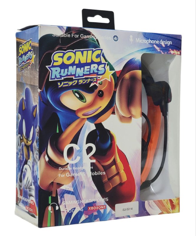 AUDIFONOS AURICULARES PARA VIDEO JUEGOS CON MICROFONO SONIC RUNNERS PS4. XBOXONE C2