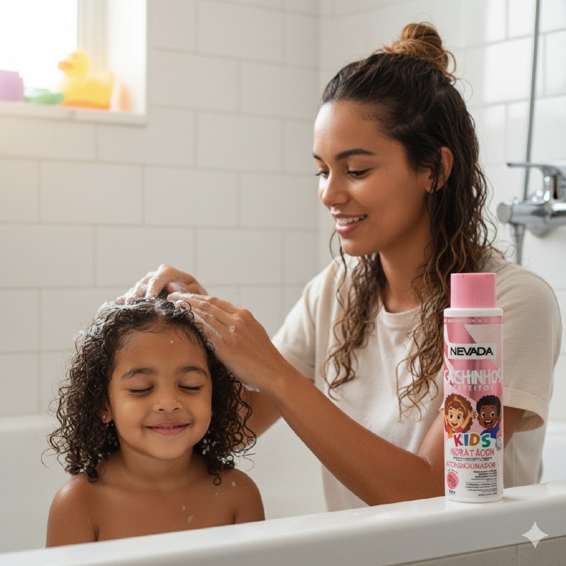 ACONDICIONADOR PARA EL CABELLO HIDRATANTE PARA NIÑOS PELO ONDULADOS RIZADOS NEVADA KIDS 500ML