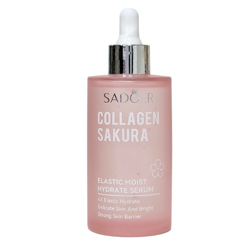 SUERO FACIAL DE COLAGENO Y SAKURA, DA TEXTURA HIDRATANTE DE FACIL ABSORCION, BLANQUE LA PIEL Y LA DEJA SUAVE SADOER 100ML