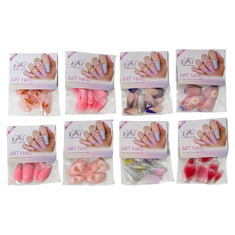 UÑAS PRESS ON, UÑAS POSTIZAS PARA UN SOLO USO DE 12 PAQUETES DE 12 UÑAS CADA UNO ENGOL COLLECTIONS