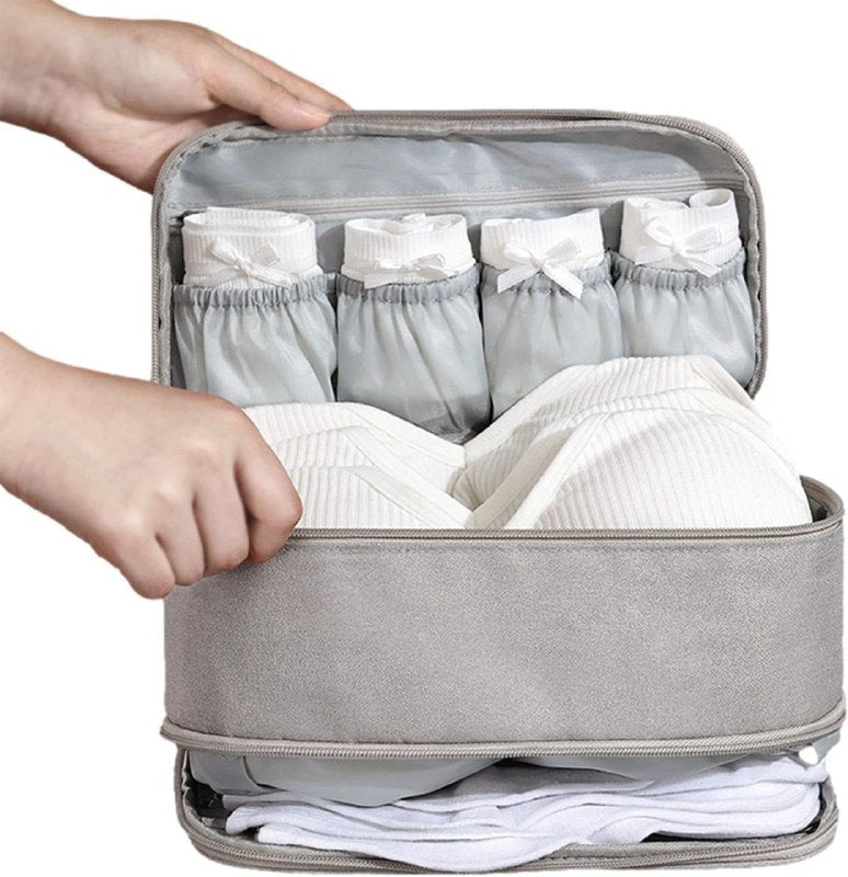 BOLSO ECONOMICO ORGANIZADOR DE ROPA INTERIOR DE GRAN CAPACIDAD IMPERMEABLE 3 COLORES TABU 27X12X15CM