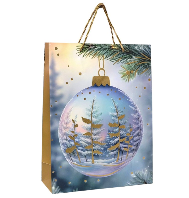 BOLSA DE REGALO NAVIDEÑA GRANDE 30X40X12CM