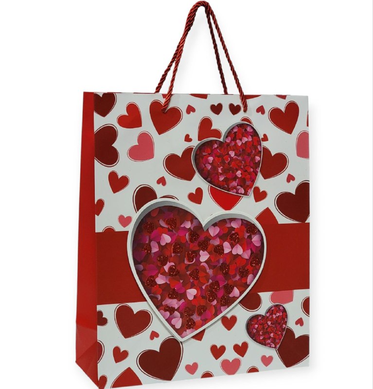 BOLSA DE REGALO GRANDE 30X12X41.5CMCM SAN VALENTIN