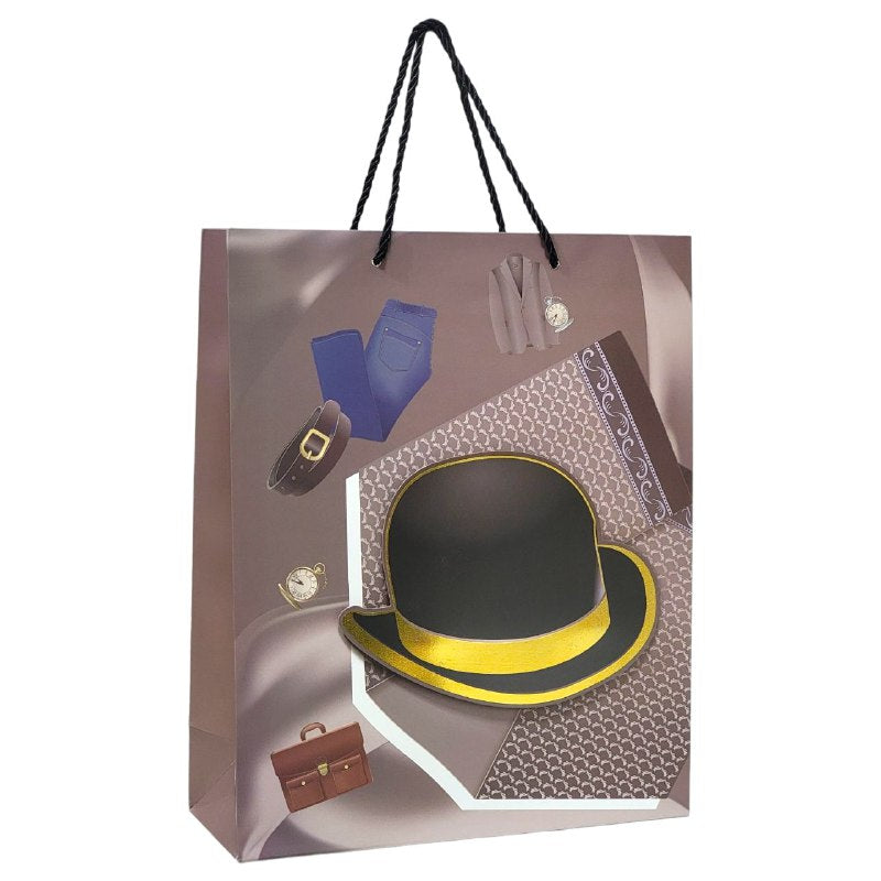 BOLSA DE REGALO PARA HOMBRE MEDIANA 26X32X10CM