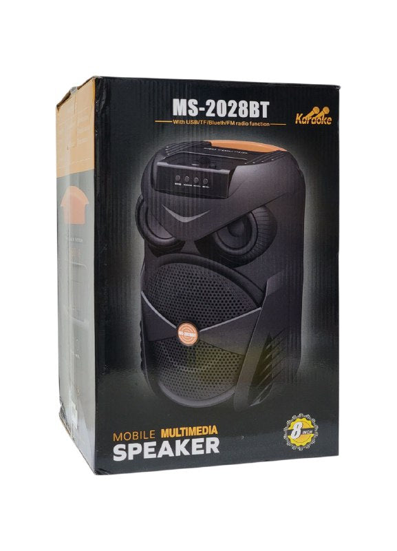 PARLANTE ALTAVOZ INALAMBRICO CON LUCES RBG Y POTENCIA DE 25W, PARA KARAOKE Y BATERIA DE GRAN CAPACIDAD MS-2028BT
