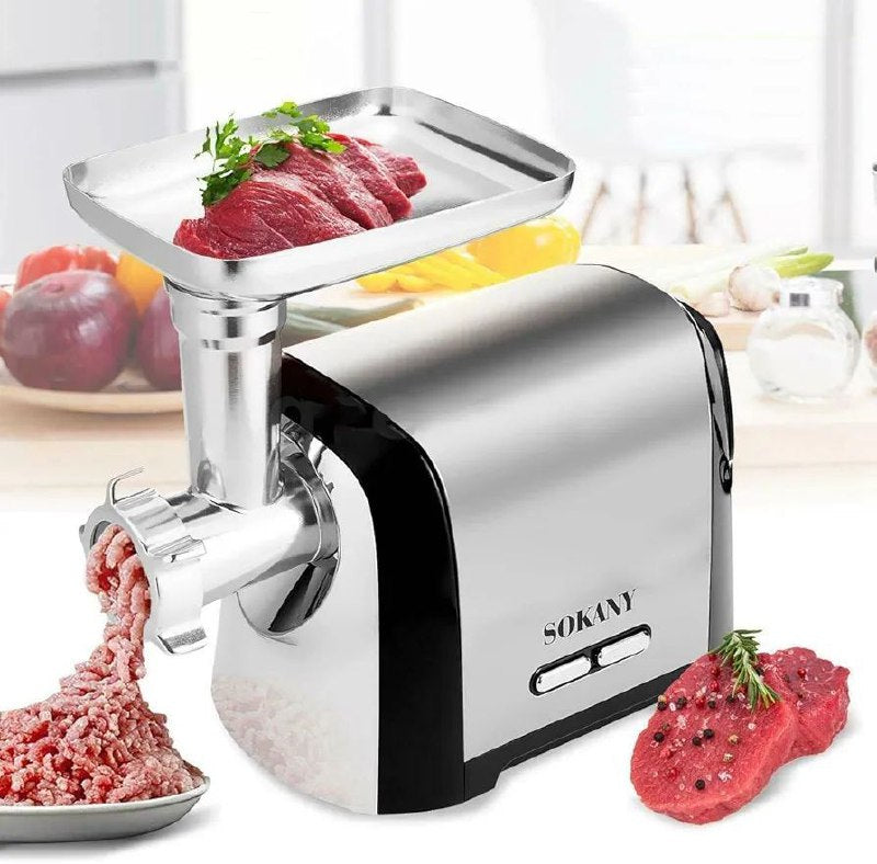 MAQUINA PICADORA DE CARNE 3200W, ACERO INOXIDABLE SK-088 SOKANY