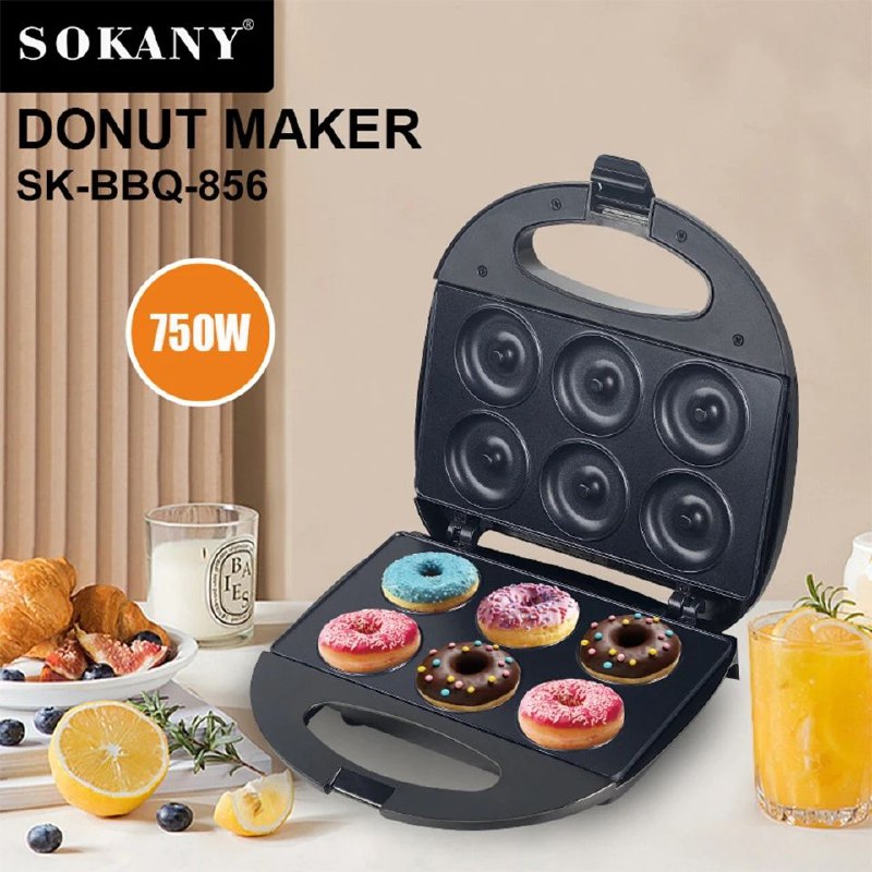 MAQUINA DE MINI DONAS CALEFACCION DE DOBLE CARA 750W, SK-BBQ-856 SOKANY