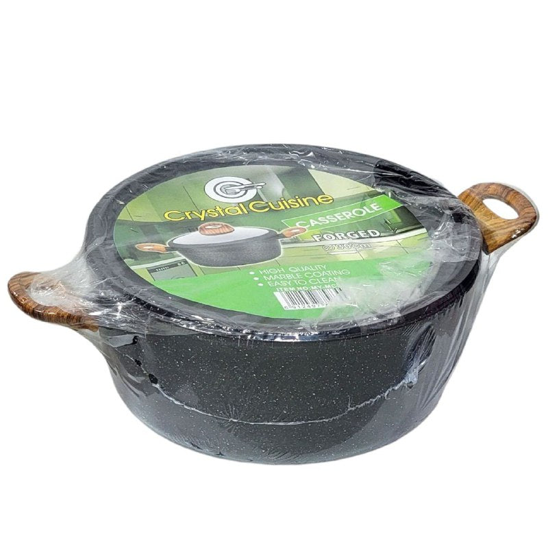 SARTEN CACEROLA, OLLA DE COCINA CON REVESTIMIENTO DE MARMOL DE ALTA CALIDAD 30CM DIAMETRO CRYSTAL CUISINE CASSEROLE