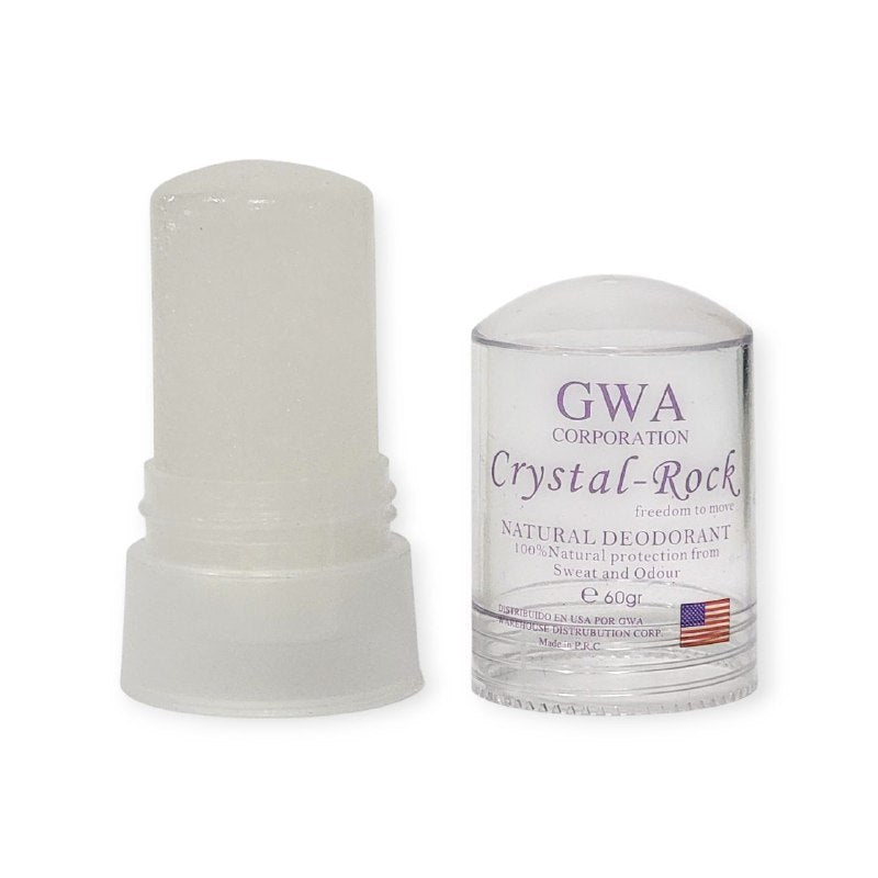 DESODORANTE DE PIERDA DE ALUMBRE LARGA DURACION, PREVIENE MALOS OLORES Y SUDOR GWA CORPORATION CRYSTAL ROCK 60GR