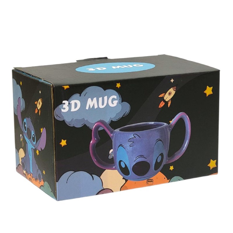 TAZA DE CERAMICA, RESISTENTE AL CALOR, MANGO CREATIVO DISEÑO LILO Y STITCH