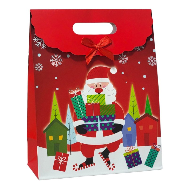 BOLSA DE REGALO NAVIDEÑA MEDIANA 31X24CM