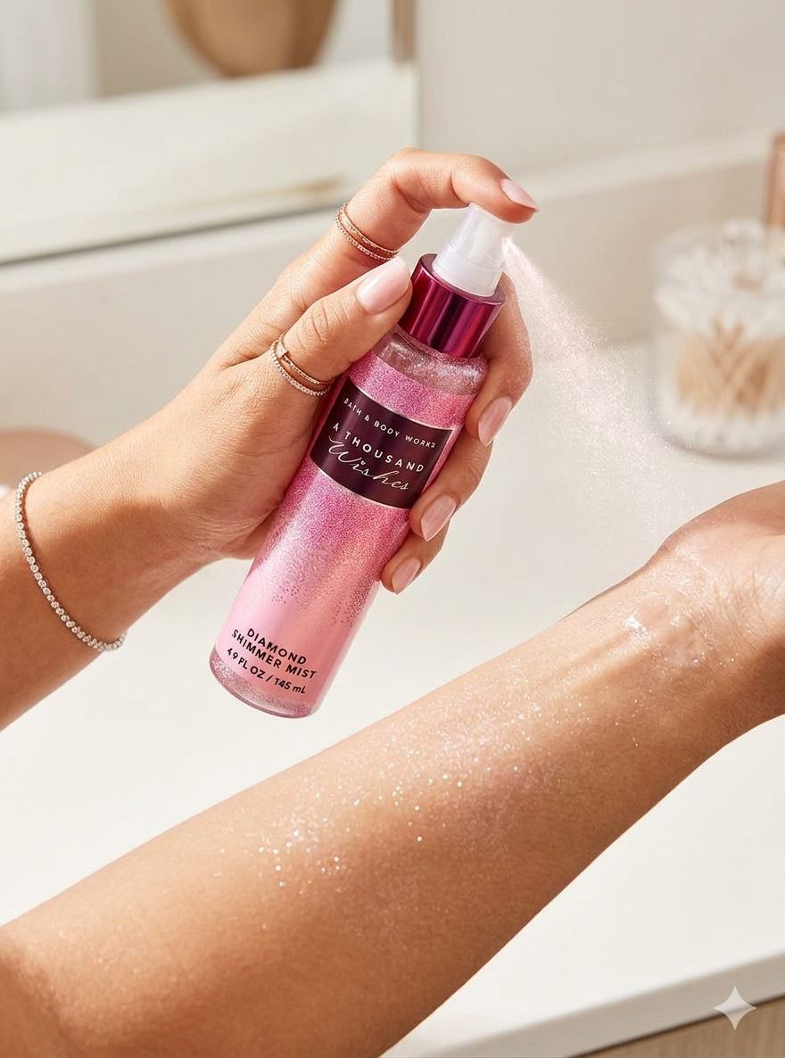 BATH & BODY WORKS SPLASH A THOUSAND WISHES DIAMOND SHIMMER 145ML (M)