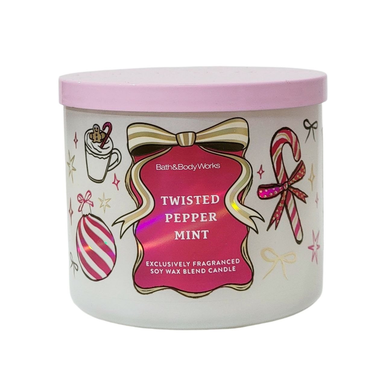 VELA AROMATICA BATH & BODY WORKS TWISTED PEPPER MINT 411G