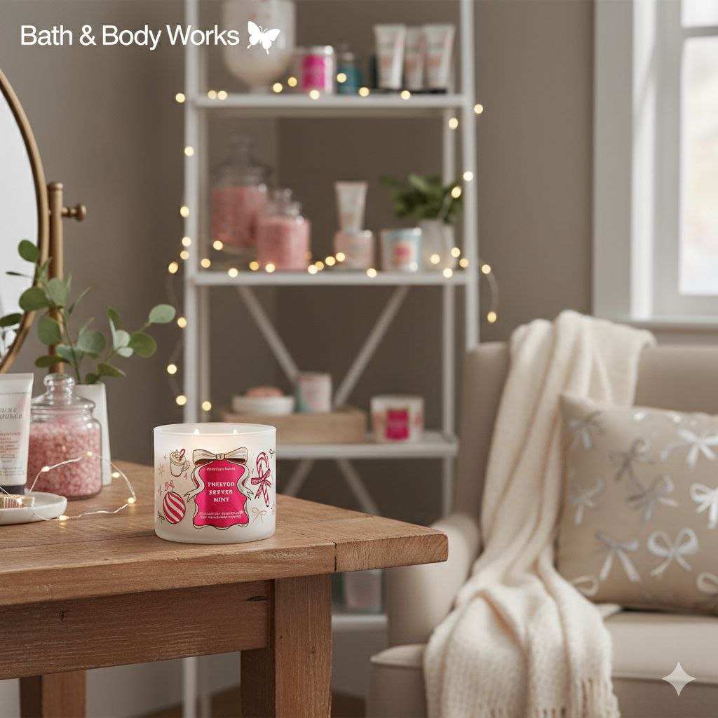 VELA AROMATICA BATH & BODY WORKS TWISTED PEPPER MINT 411G