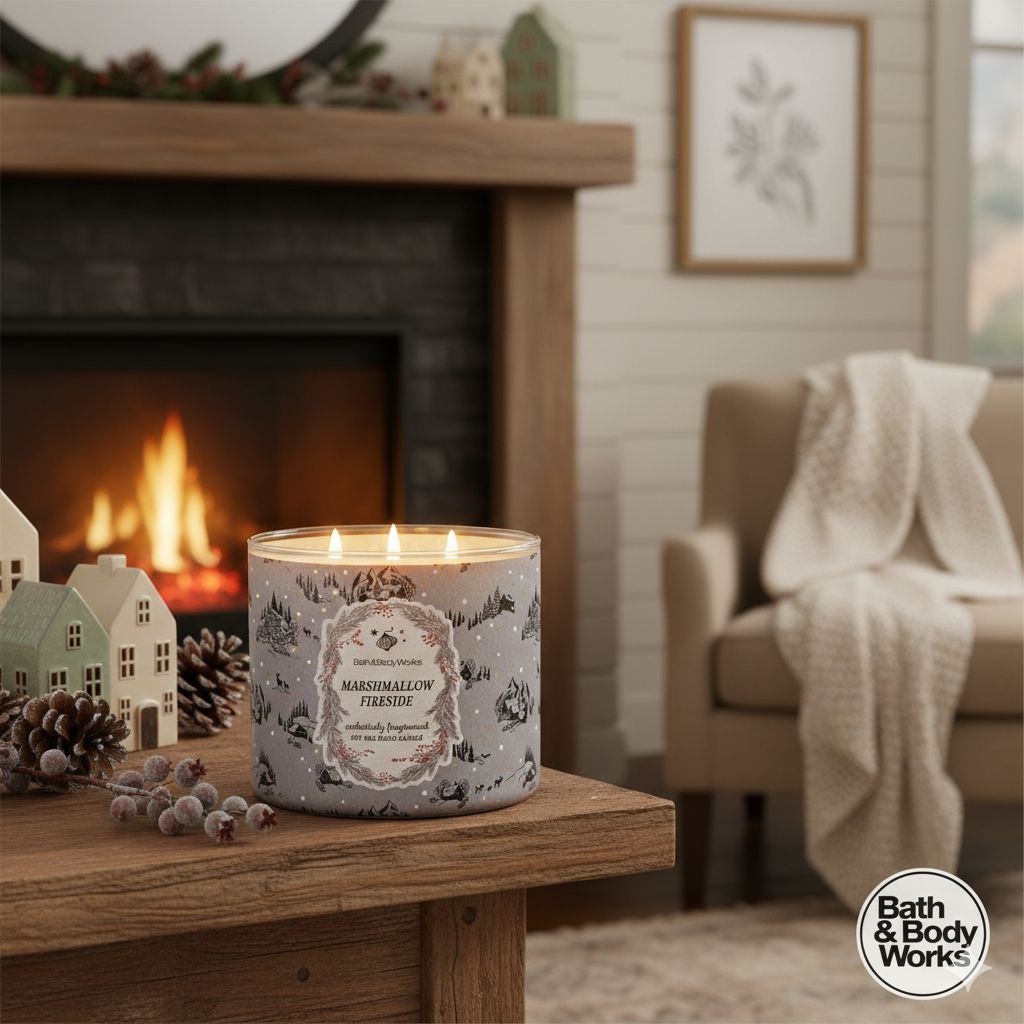 VELA AROMATICA BATH & BODY WORKS MARSHMALLOW FIRESIDE 411G