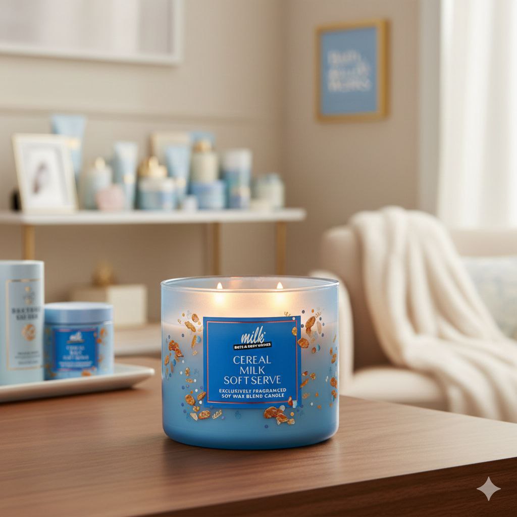 VELA AROMATICA BATH & BODY WORKS CEREAL MILK SOFT SERVE 411G