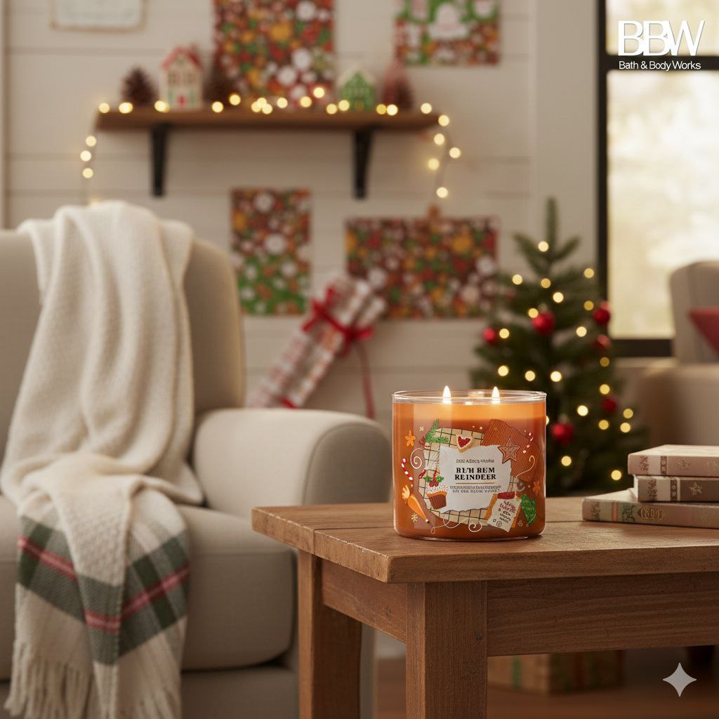 VELA AROMATICA BATH & BODY WORKS RUM RUM REINDEER 411G