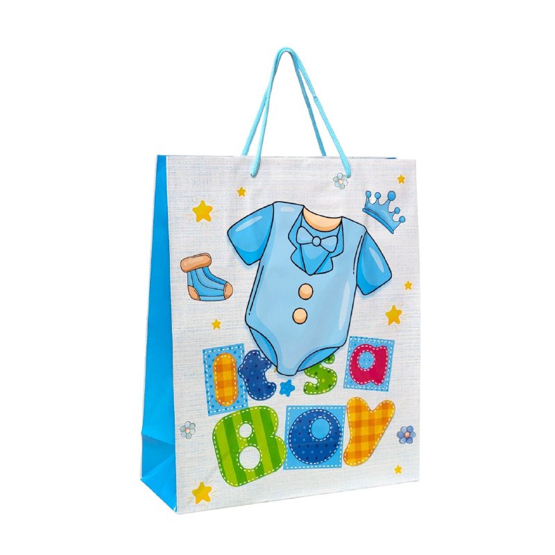 BOLSA DE REGALO BABY SHOWER MEDIANA 26X32X10CM