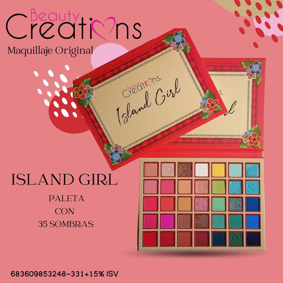 SOMBRA PARA OJOS EN PALETA BEAUTY CREATIONS ISLAND GIRL 35 SOMBRAS