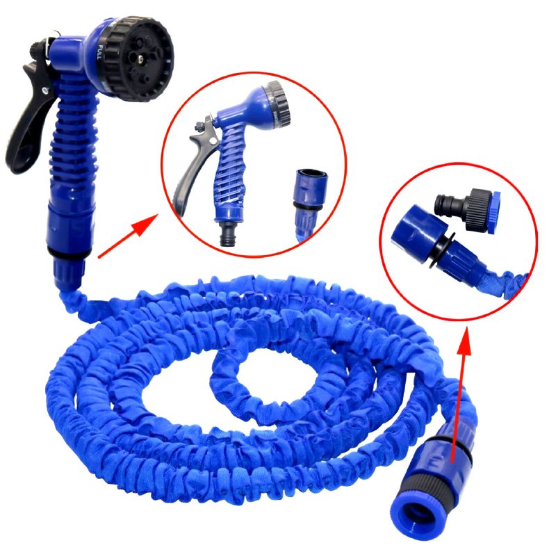 MANGUERA EXPANDIBLE FLEXIBLE CON BOQUILLA DE 7 FUNCIONES MAGIC HOSE 7.5M