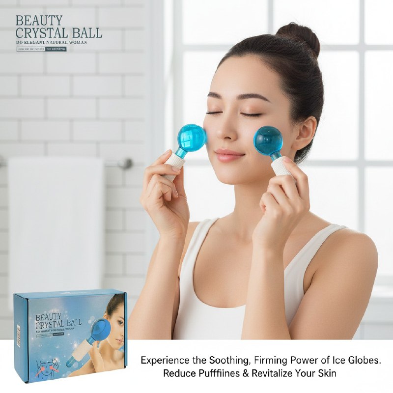 KIT DE MASAJE FACIAL DE GLOBOS DE CRISTAL QUE REDUCEN LA HINCHAZON Y OJERAS DE LA CARA BEAUTY CRYSTAL 2UND