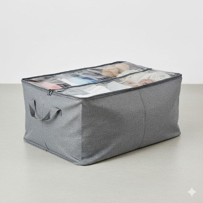 ORGANIZADOR CAJA DE ALMACENAMIENTO PLEGABLE, CESTA DE TELA CON ASA, MULTIFUNCIONAL PARA ROPA, JUGUETES, ETC BENELI HOME 80X45X15CM