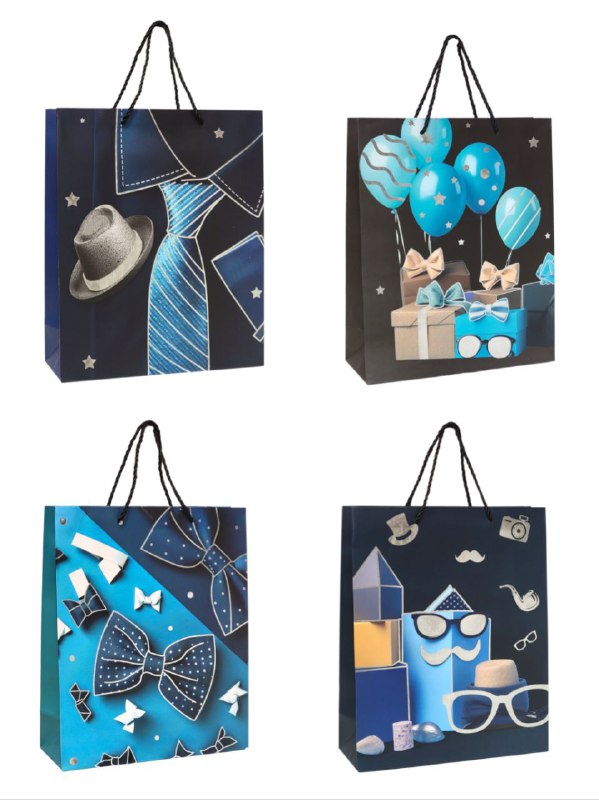 BOLSA DE REGALO PARA HOMBRE MEDIANA 26X32X10CM