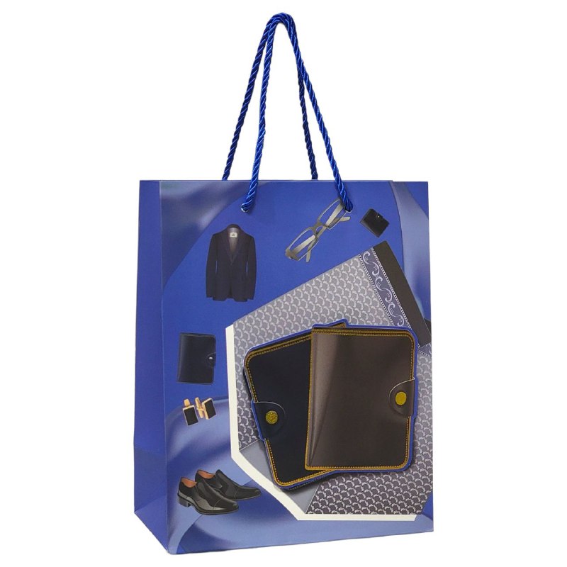 BOLSA DE REGALO PARA HOMBRE PEQUEÑA 18X10X23CM