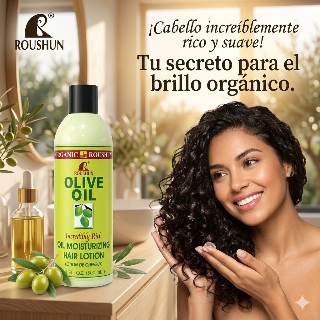 CREMA PARA EL CABELLO DE ACEITE DE OLIVA ROUSHUN 500ML