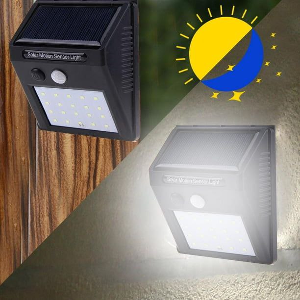 LUZ LED, SOLAR, LAMPARA DE PARED CON ENERGIA SOLAR, SENSOR DE MOVIMIENTO, GRAN ANGULO Y DISTANCIA SOLAR POWERED LED WALL