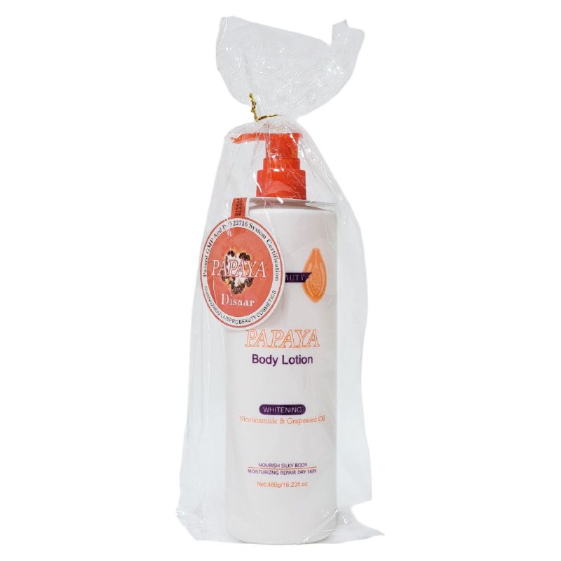 CREMA CORPORAL HIDRANTE Y EXFOLIANTE CON EXTRACTO DE PAPAYA DISAAR 480 CREMA CORPORAL HIDRANTE Y EXFOLIANTE CON EXTRACTO DE PAPAYA DISAAR 480
