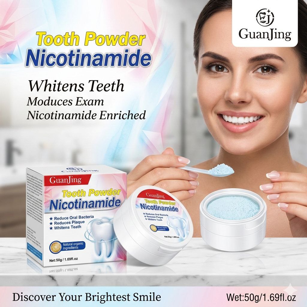 POLVO DENTAL BLANQUEADOR CON NICOTINAMIDA GUANJING 50G