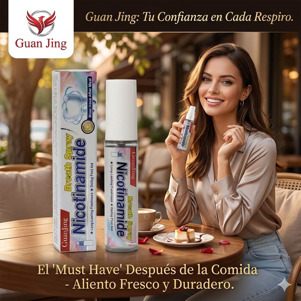 SPRAY BUCAL REFRESCANTE DE ALIENTO CON NICOTINAMIDA GUANJING 20ML